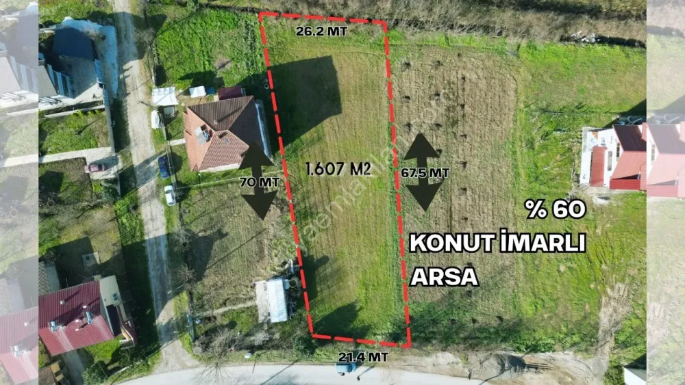 AYDIN EMLAK'TAN SATILIK İMARLI ARSA 1.607 m2  ALTINDERE / GÜNDOĞAN