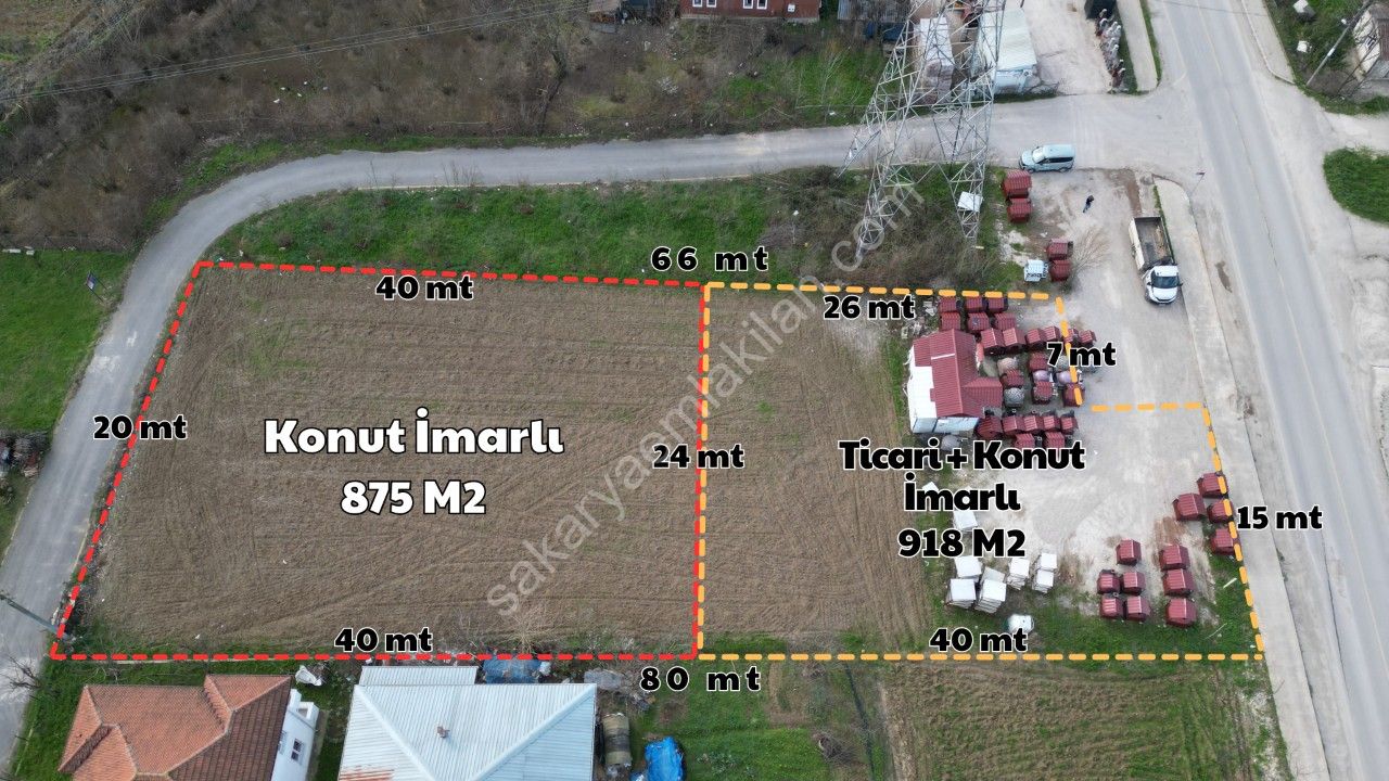 875 m2 İMARLI ARSA SATILIK ALTINDERE YOLU ÜZERİ / HARUNUSTA